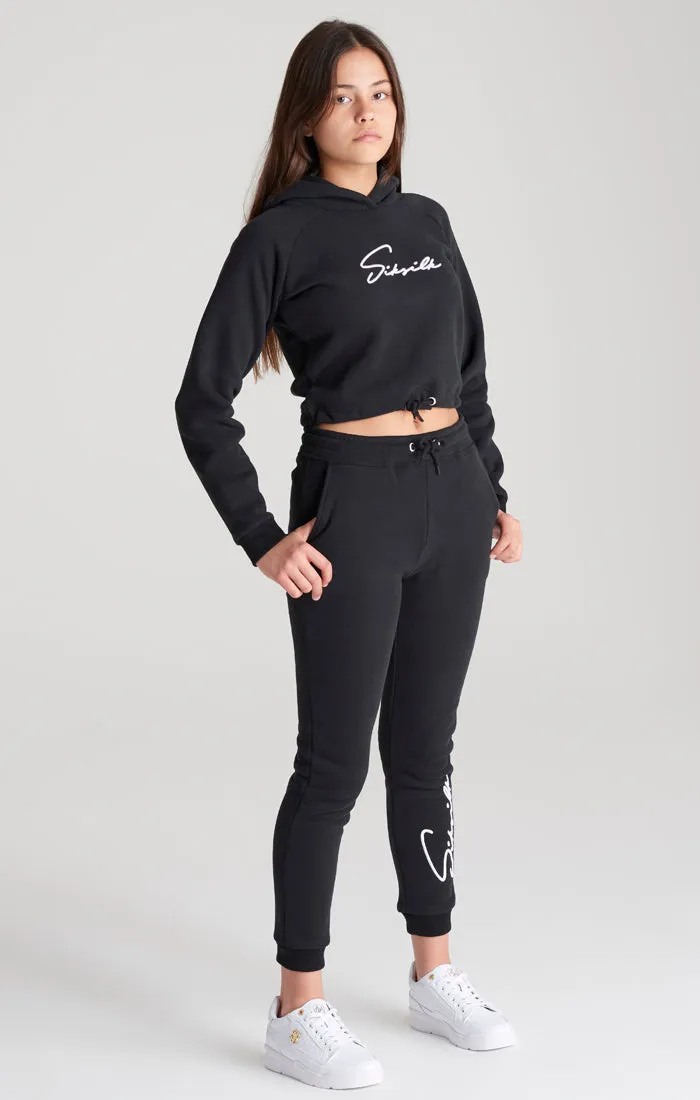 Girls Black Signature Jogger sold by Siksilk product image thumbnail 5