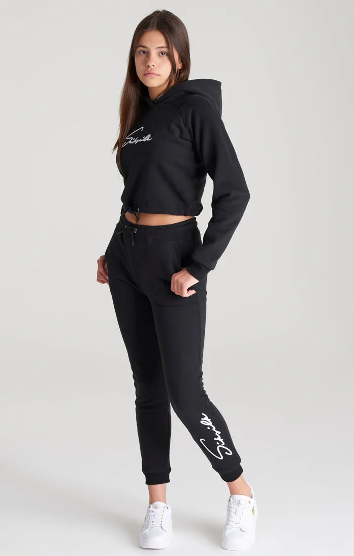 Girls Black Signature Jogger sold by Siksilk product image thumbnail 4