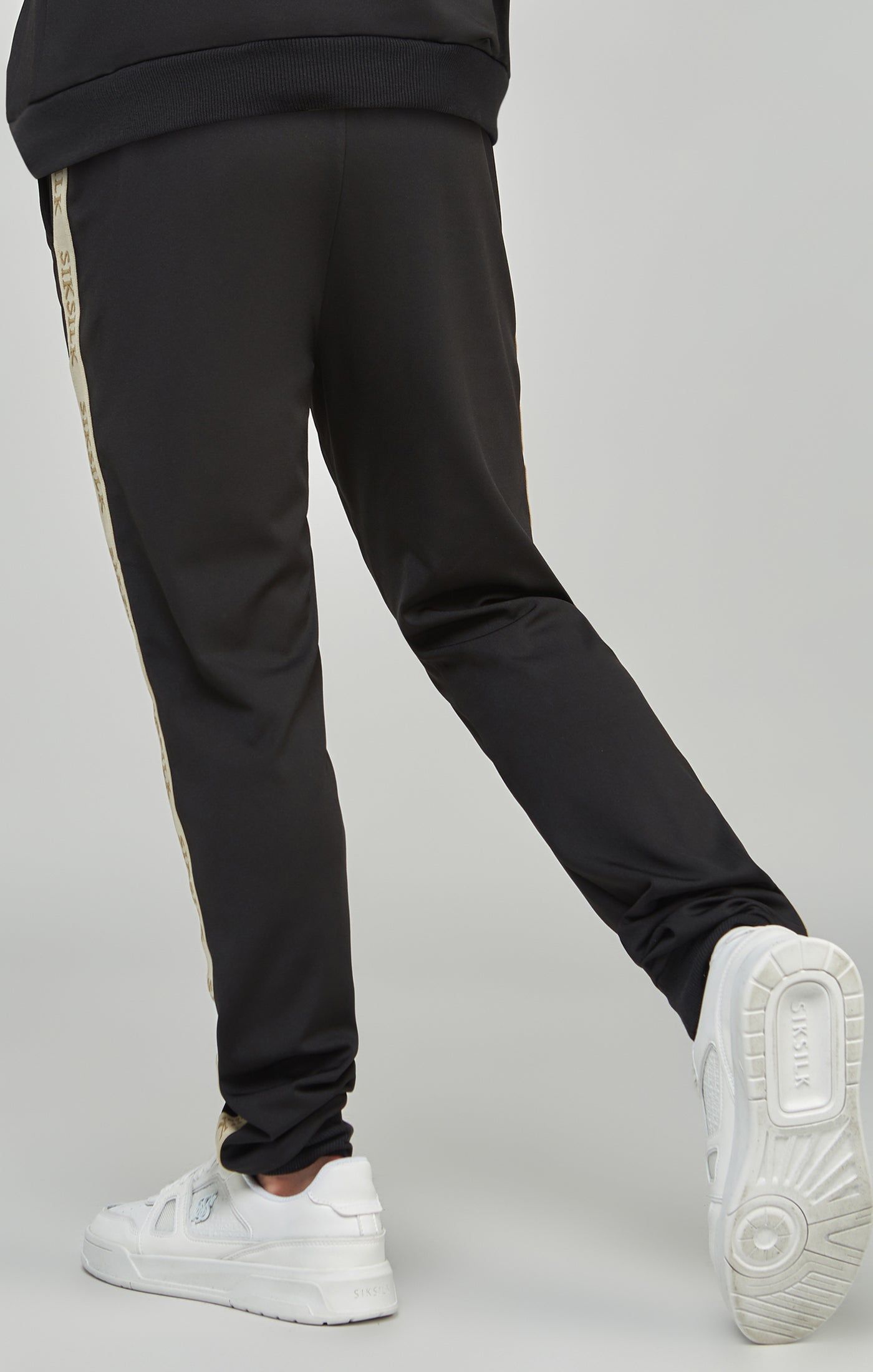 Boys Black Taped Skinny Joggers sold by Siksilk product image thumbnail 4