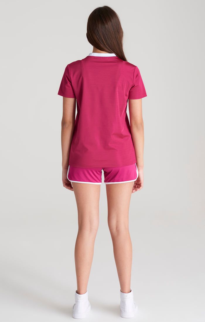 Girls Pink Retro Football Cropped Jersey sold by Siksilk product image thumbnail 5