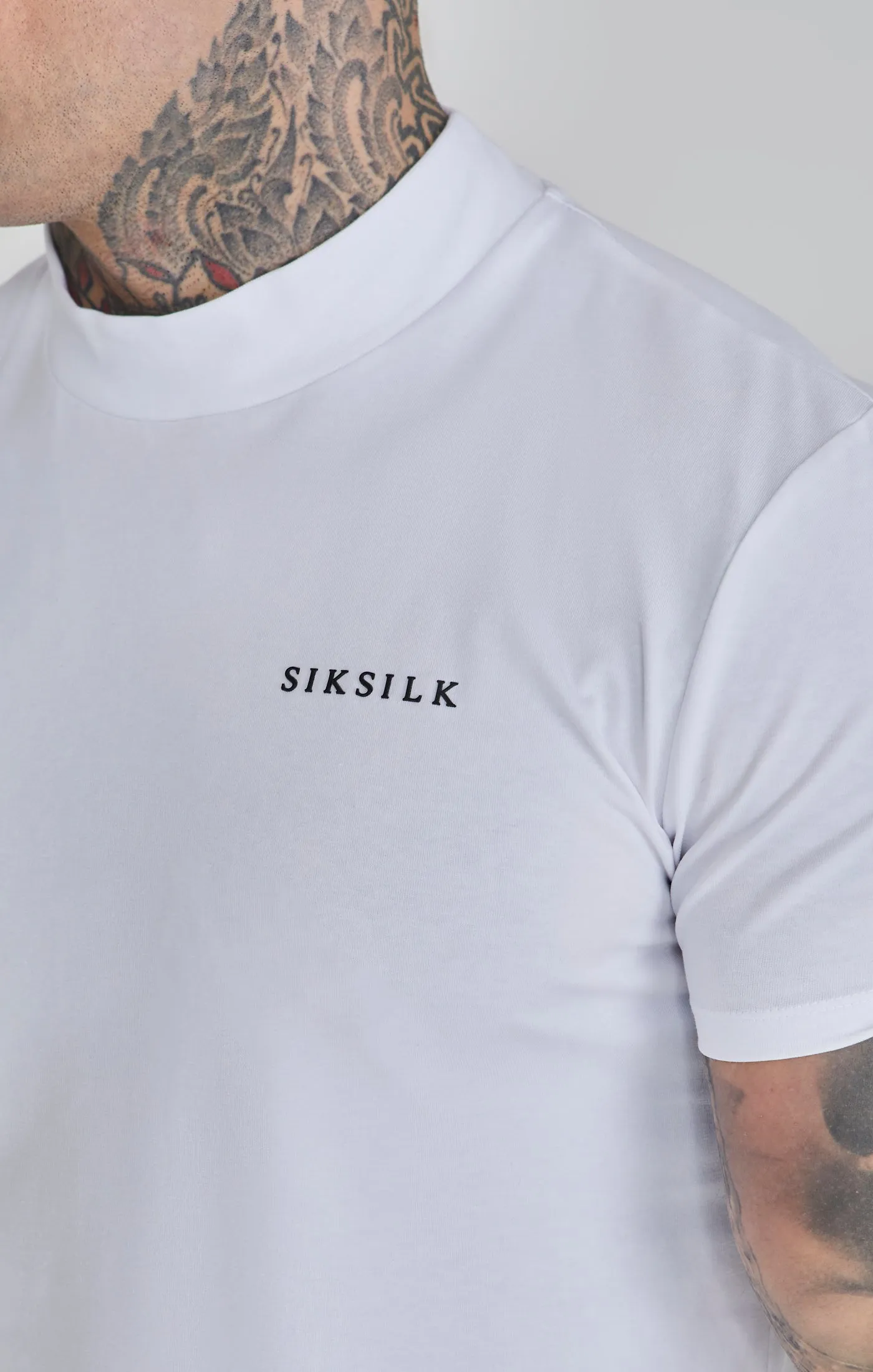 White Muscle Fit T-Shirt sold by Siksilk product image thumbnail 3