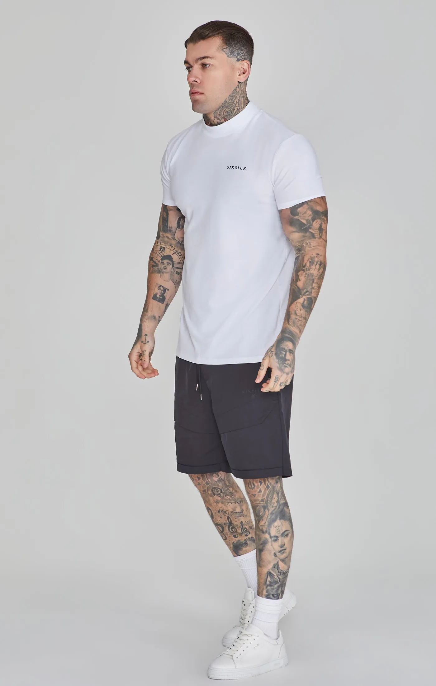 White Muscle Fit T-Shirt sold by Siksilk product image thumbnail 2