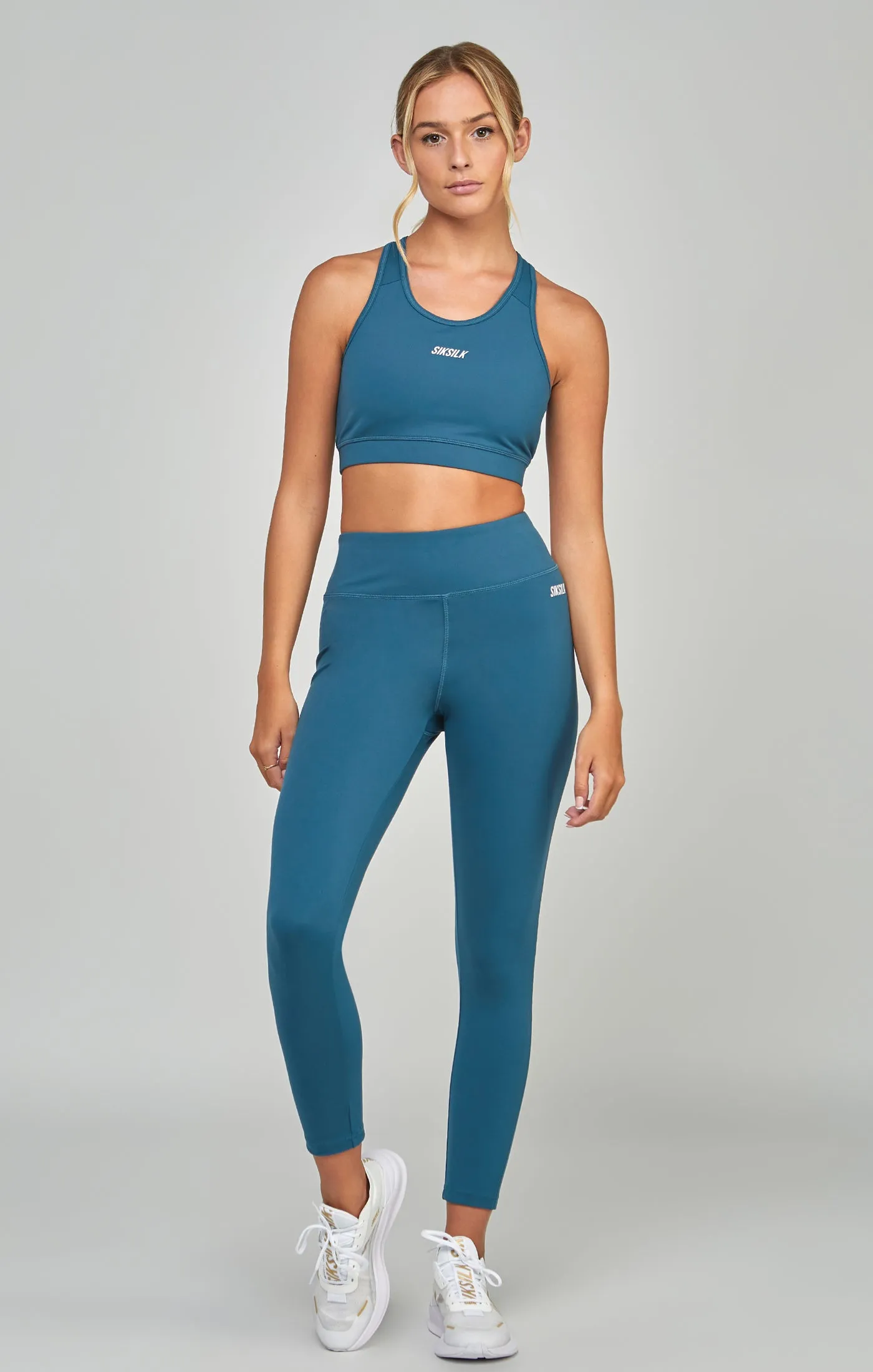 Teal Sports Essential Crop Top sold by Siksilk product image thumbnail 2