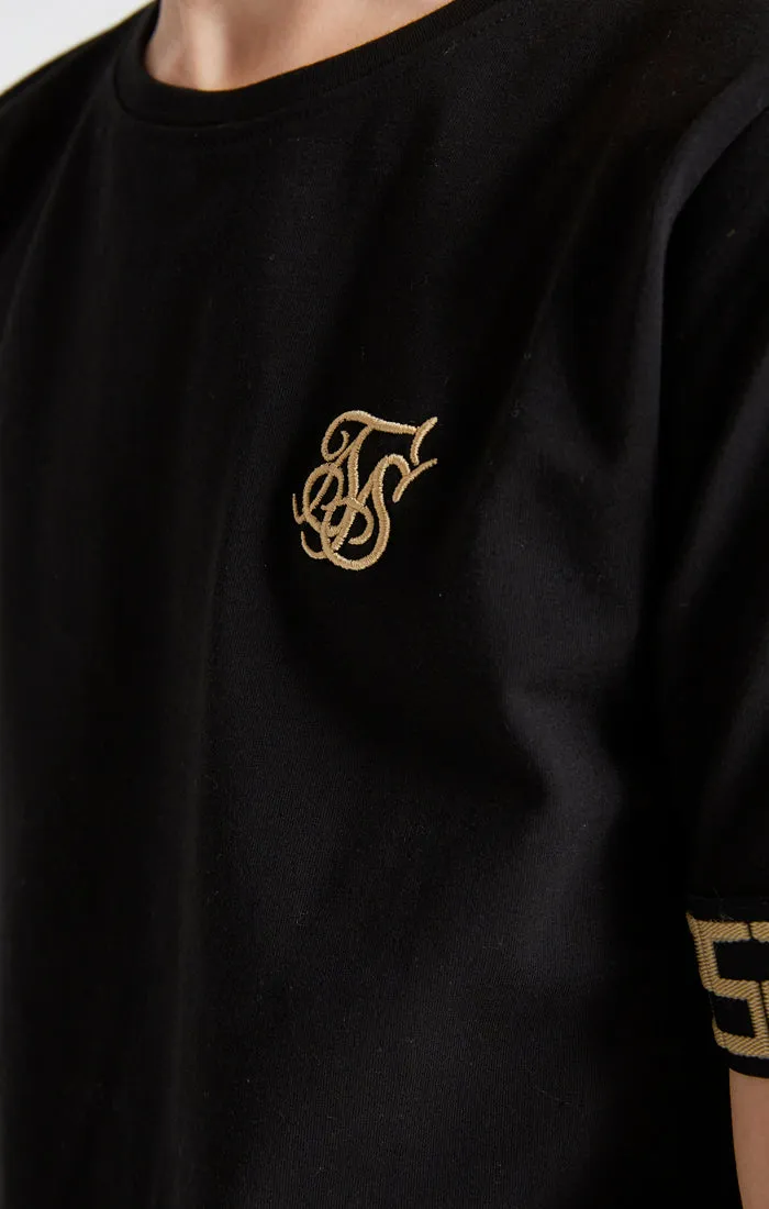 Boys Black Taped T-Shirt sold by Siksilk product image thumbnail 3