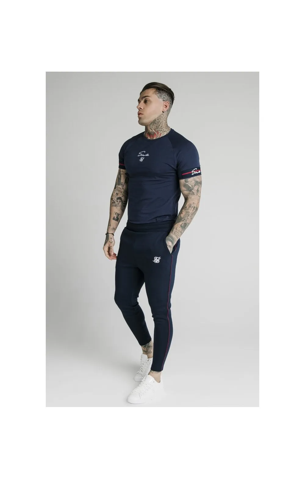 SikSilk Exposed Tape Jogger - Navy sold by Siksilk product image thumbnail 4