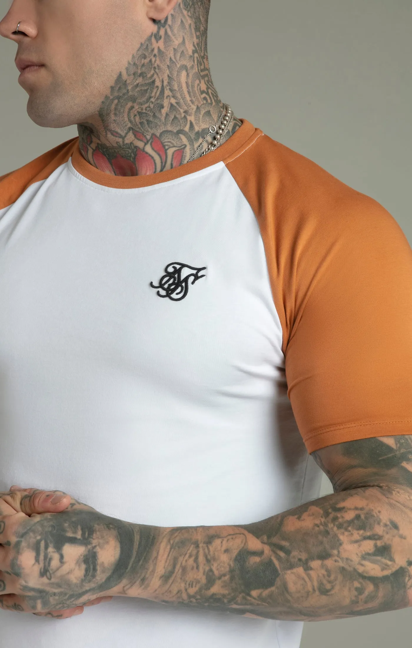 White Yellow Raglan T-Shirt sold by Siksilk product image thumbnail 3