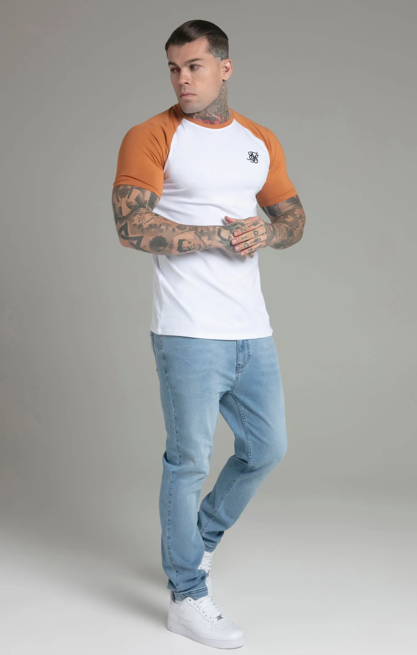 White Yellow Raglan T-Shirt sold by Siksilk product image thumbnail 4