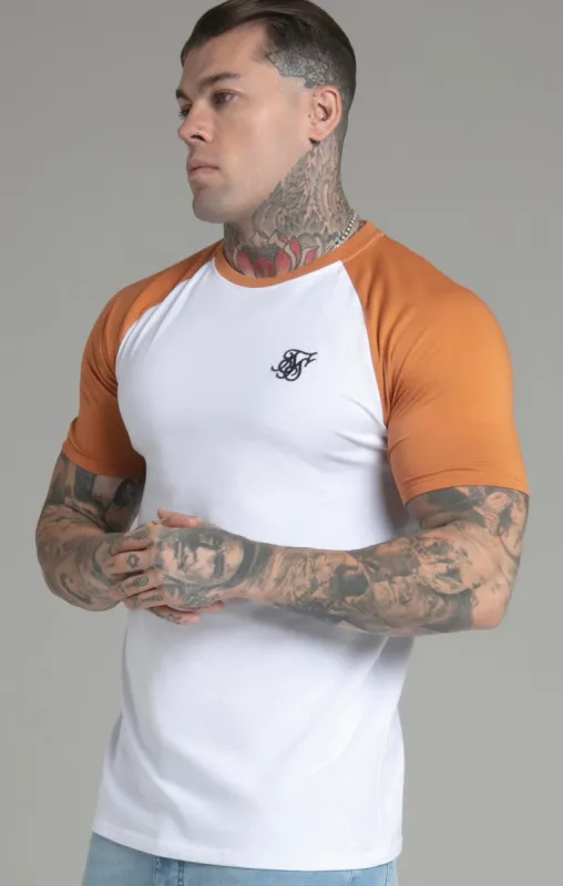 White Yellow Raglan T-Shirt sold by Siksilk