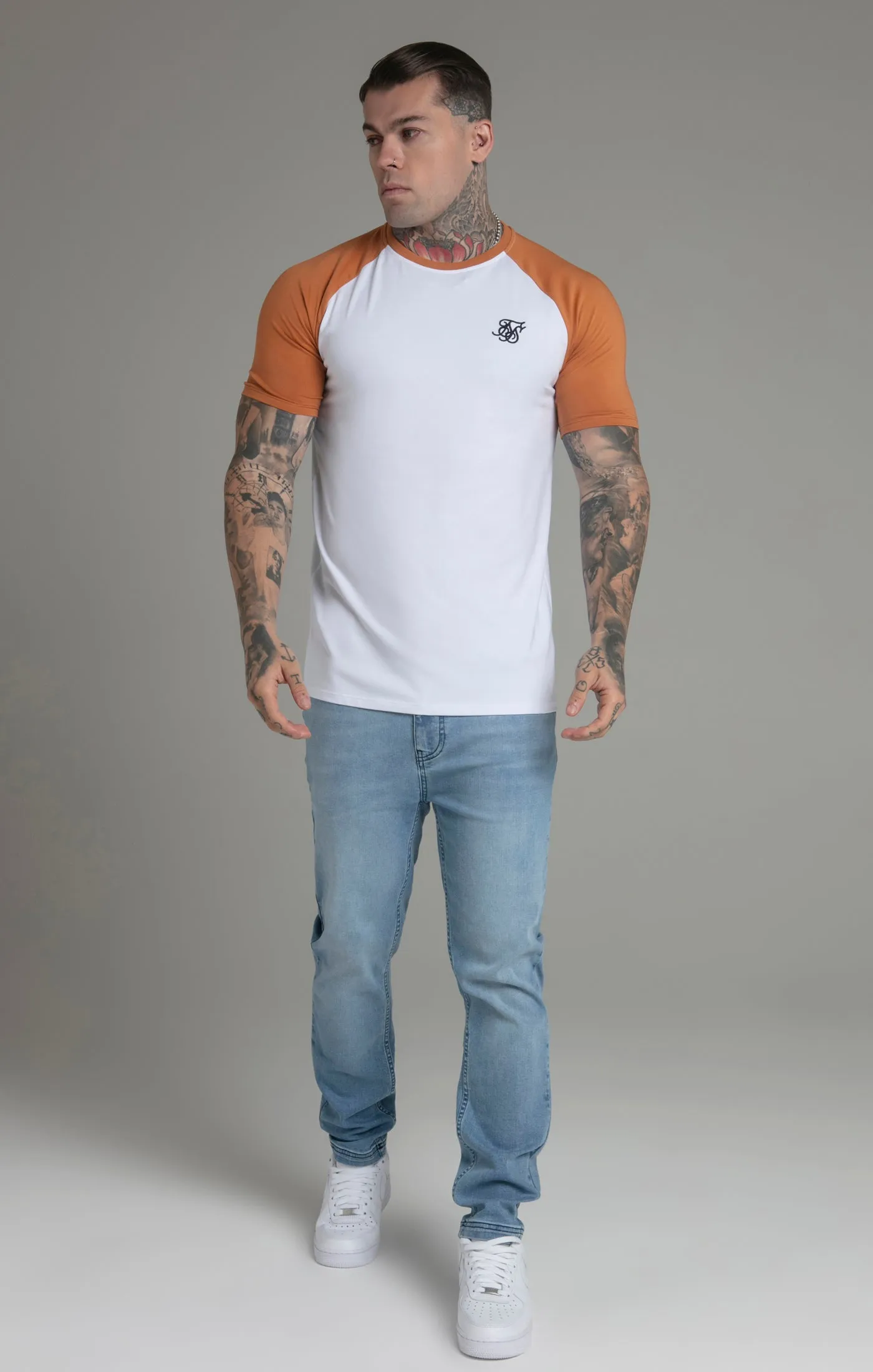 White Yellow Raglan T-Shirt sold by Siksilk product image thumbnail 2