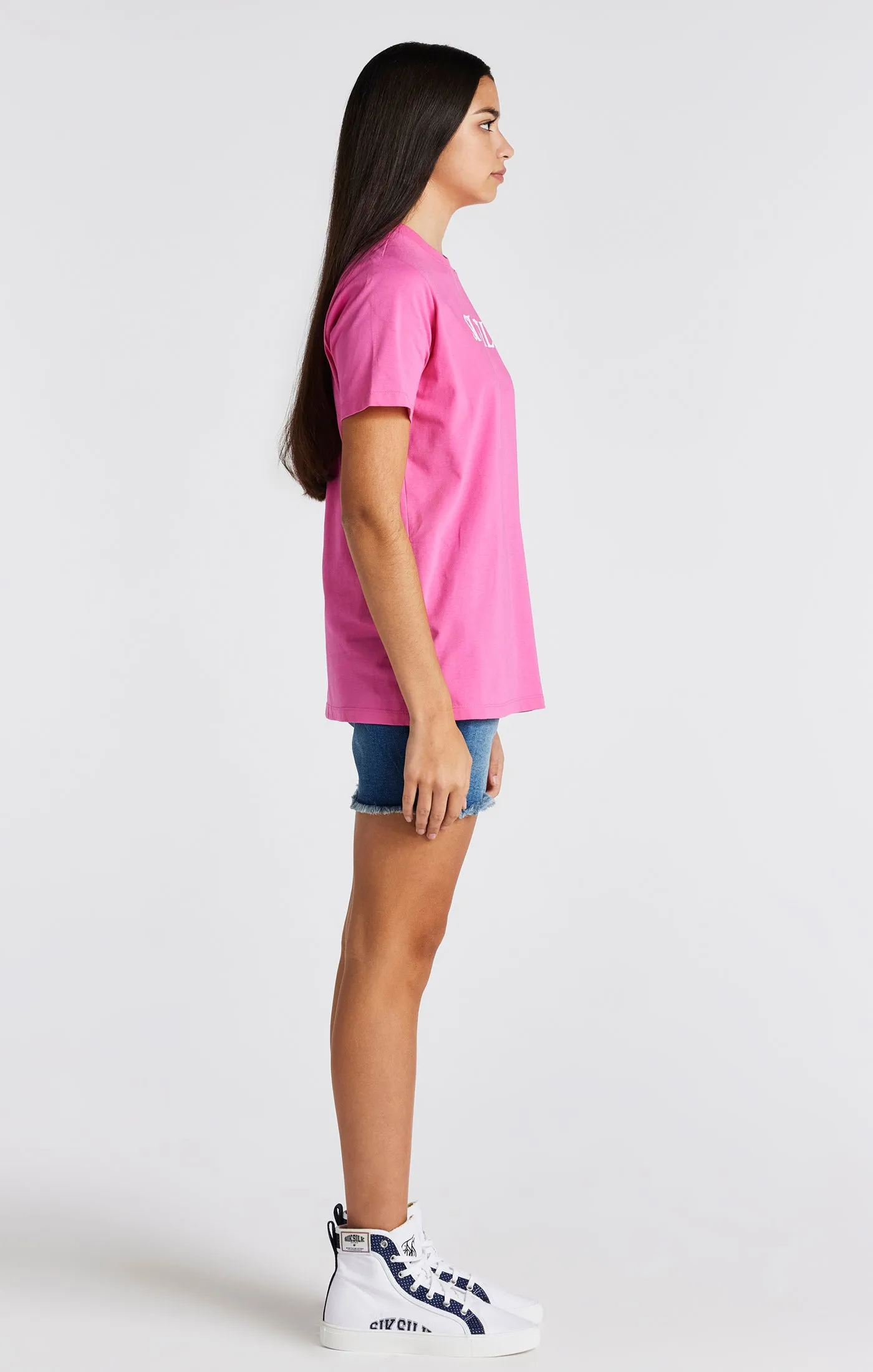 Girls Pink Branded T-Shirt sold by Siksilk product image thumbnail 4