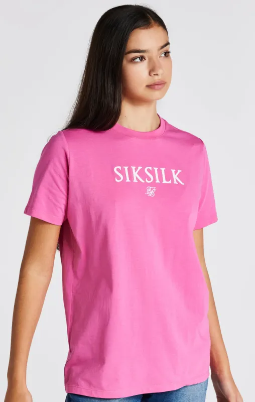 Girls Pink Branded T-Shirt sold by Siksilk