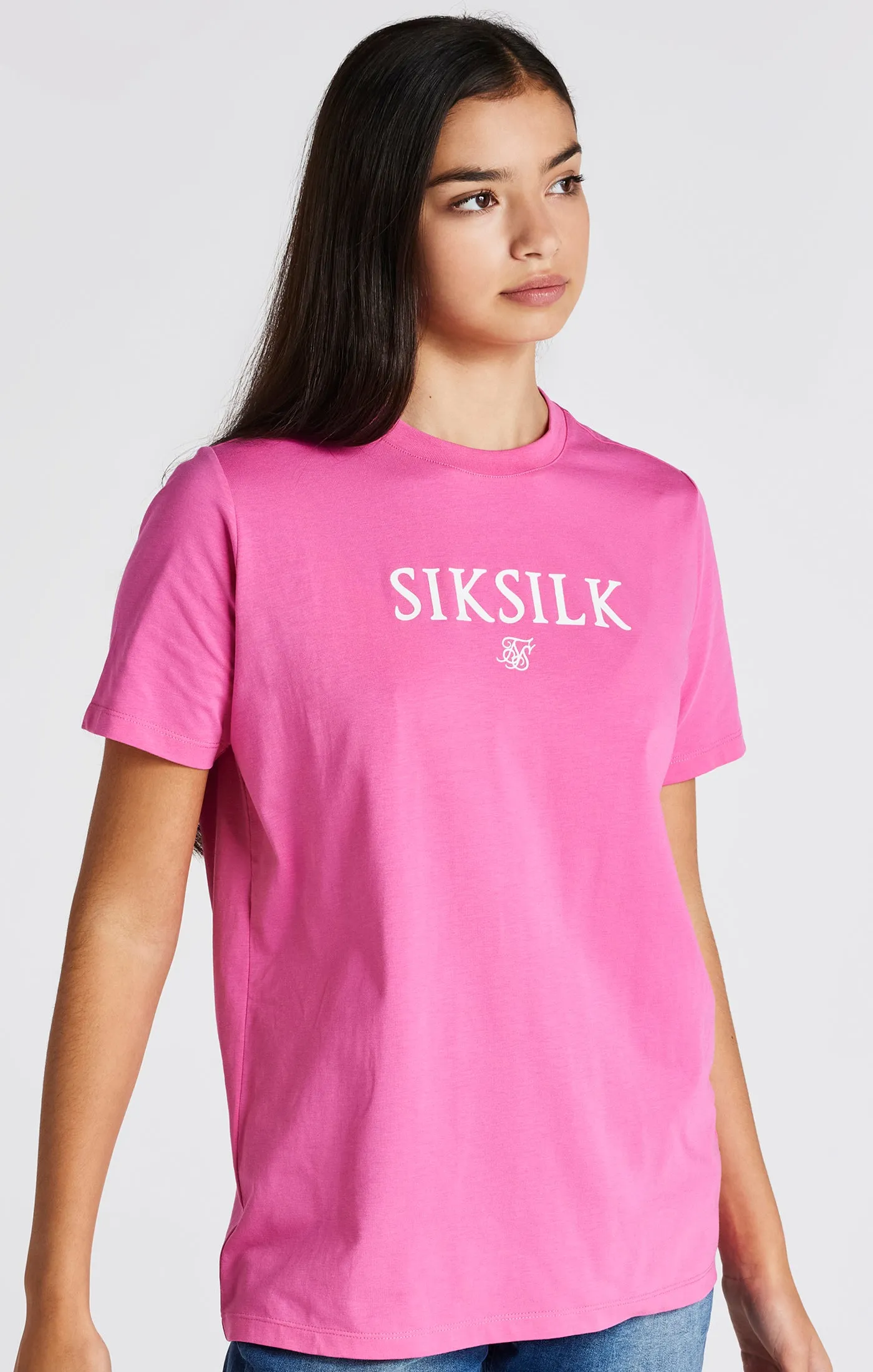 Girls Pink Branded T-Shirt sold by Siksilk