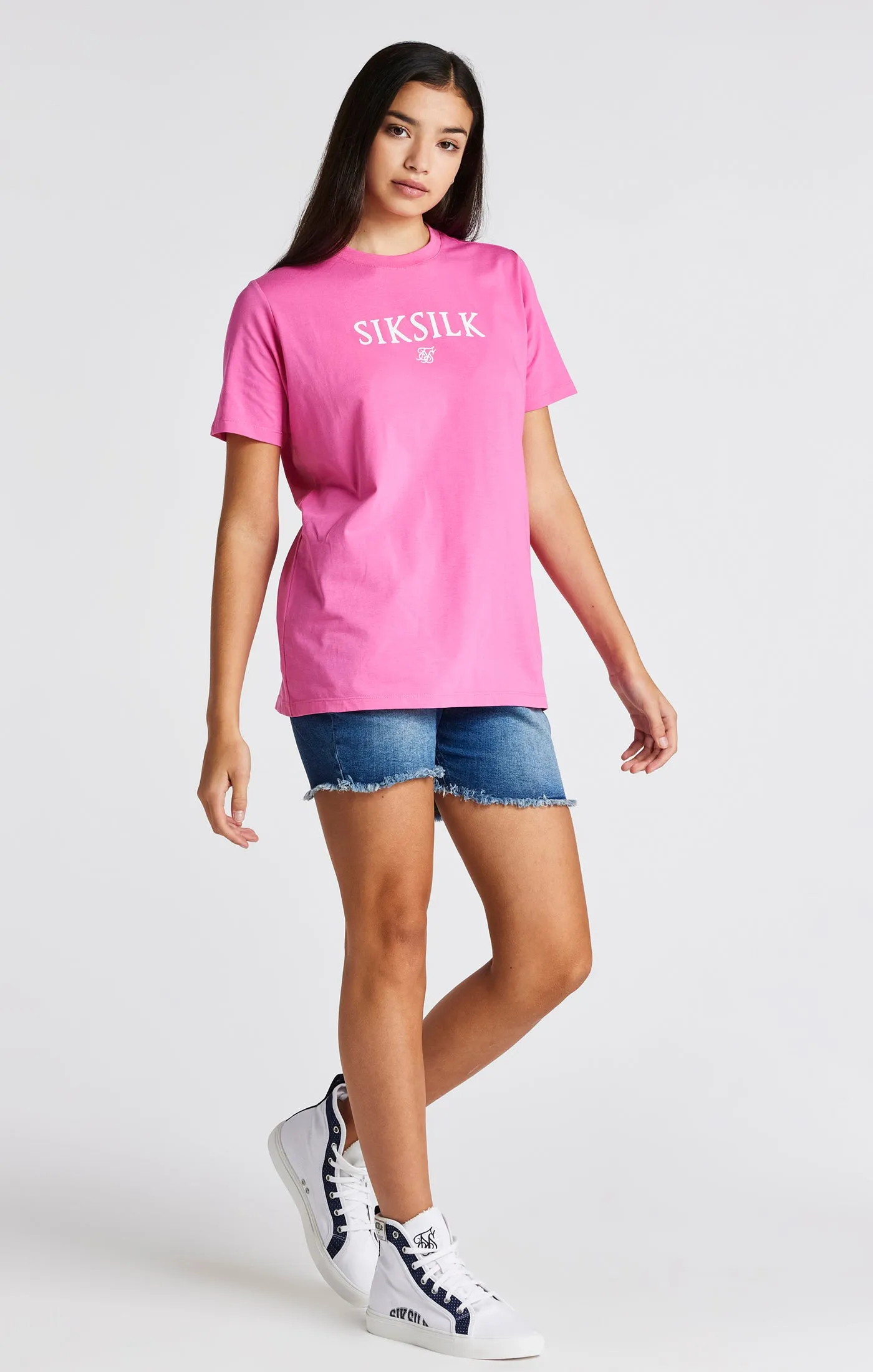 Girls Pink Branded T-Shirt sold by Siksilk product image thumbnail 3
