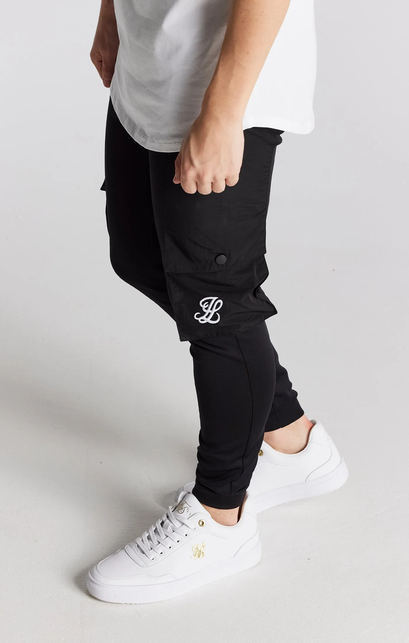 Boys Illusive Black Cargo Pant sold by Siksilk