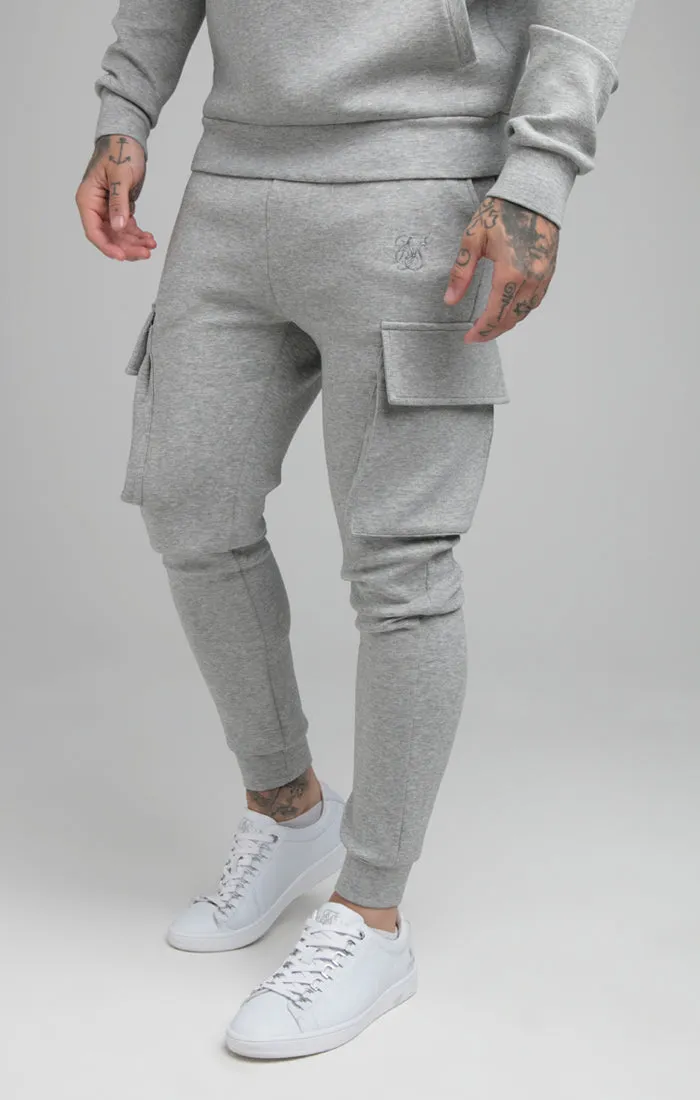 SikSilk Cargo Pants - Grey Marl sold by Siksilk