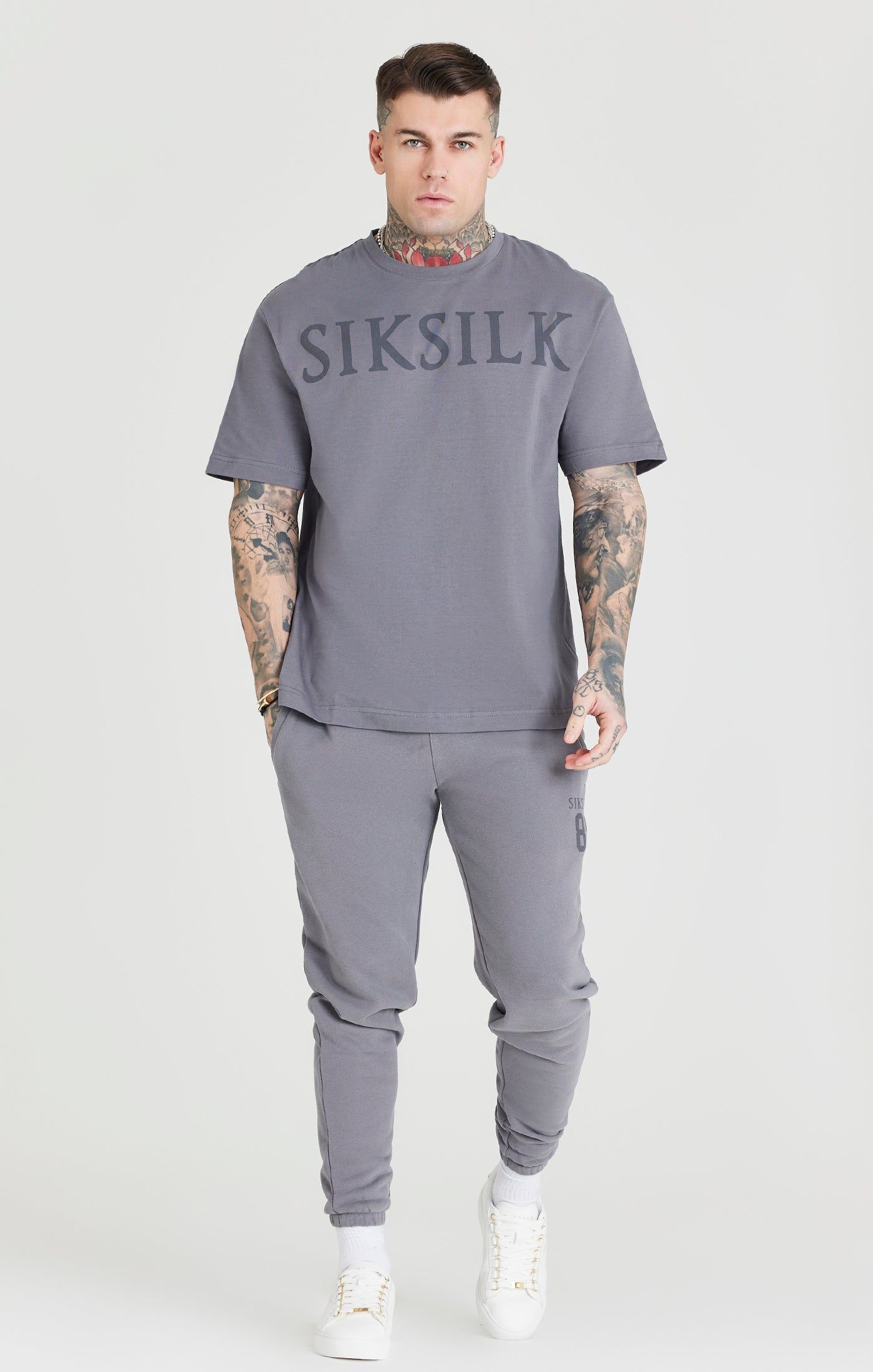 Grey Logo Oversized T-Shirt sold by Siksilk product image thumbnail 2