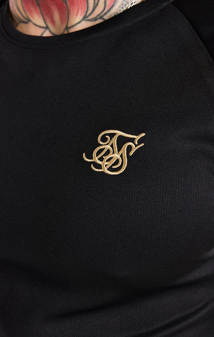 Black And Gold Elastic Cuff T-Shirt sold by Siksilk product image thumbnail 2