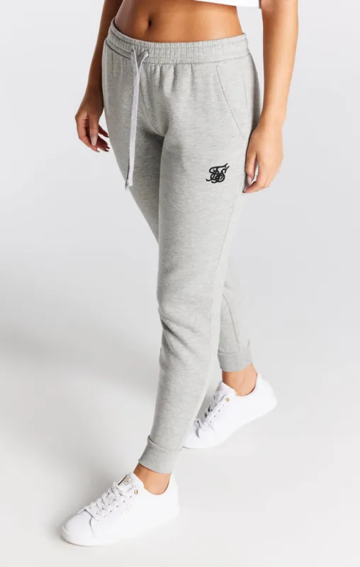 Grey Marl Essential Cuffed Jogger sold by Siksilk