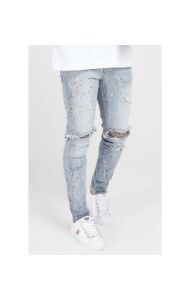 SikSilk Bust Knee Riot Denims - Light Blue sold by Siksilk