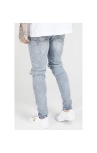 SikSilk Bust Knee Riot Denims - Light Blue sold by Siksilk
