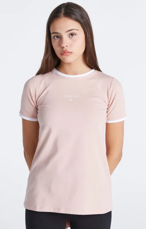 Girls Pink Ringer T-Shirt sold by Siksilk