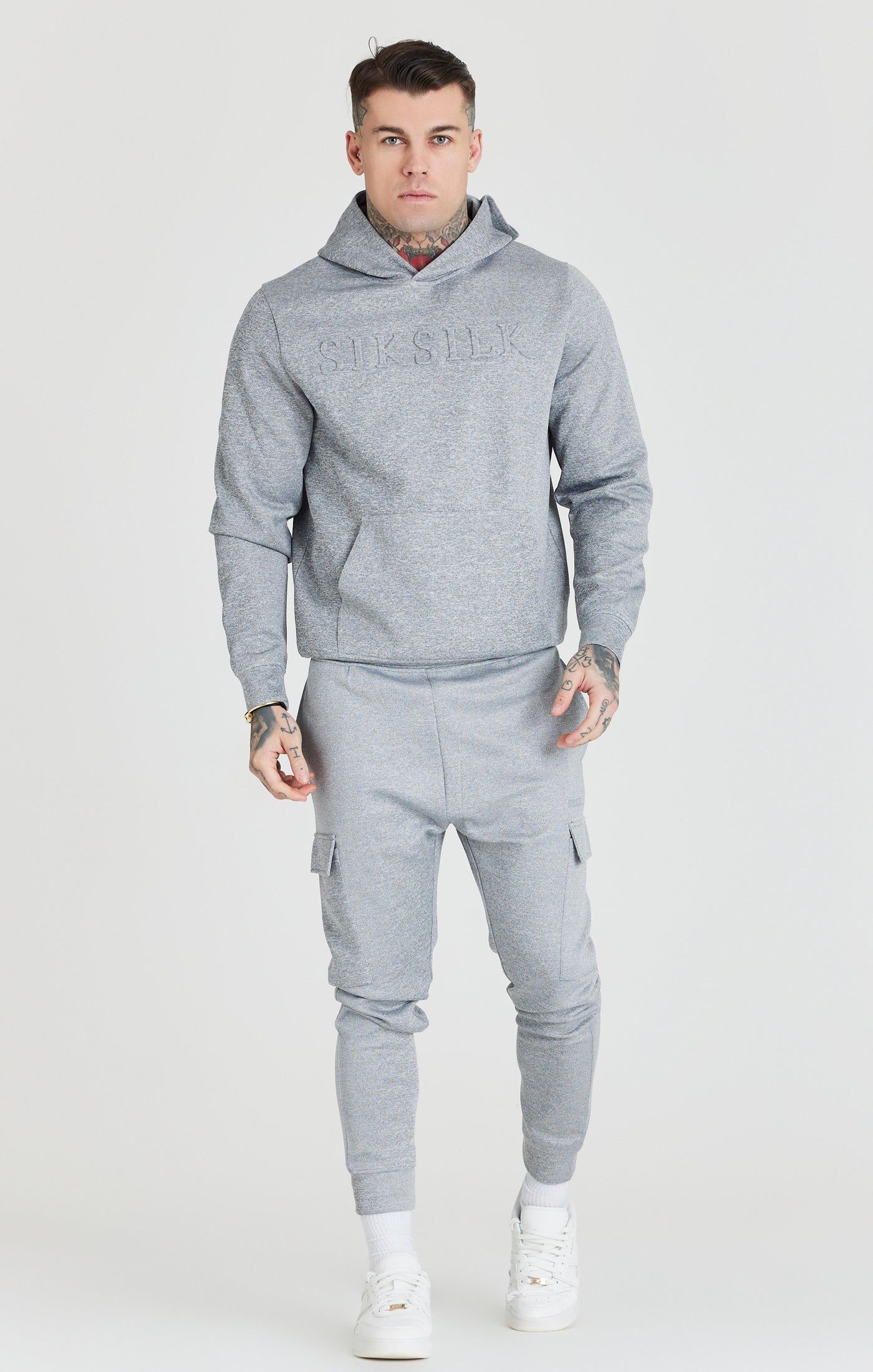 Grey Exhibit Cuffed Cargo Pant sold by Siksilk product image thumbnail 4
