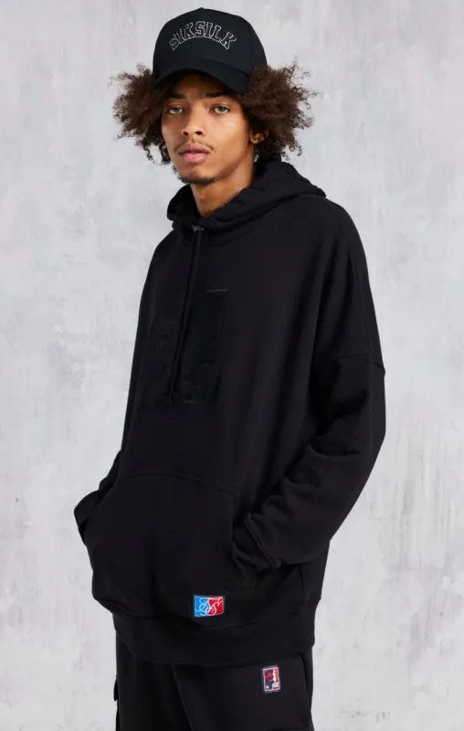 Black Space Jam x SikSilk Oversized Towelling Hoodie sold by Siksilk