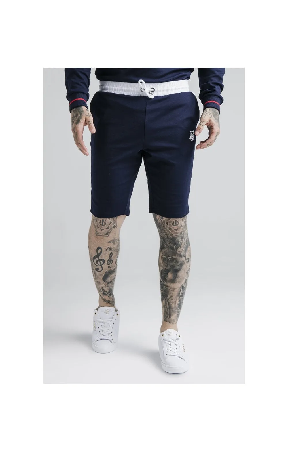 SikSilk Retro Sport Shorts - Navy sold by Siksilk product image thumbnail 2