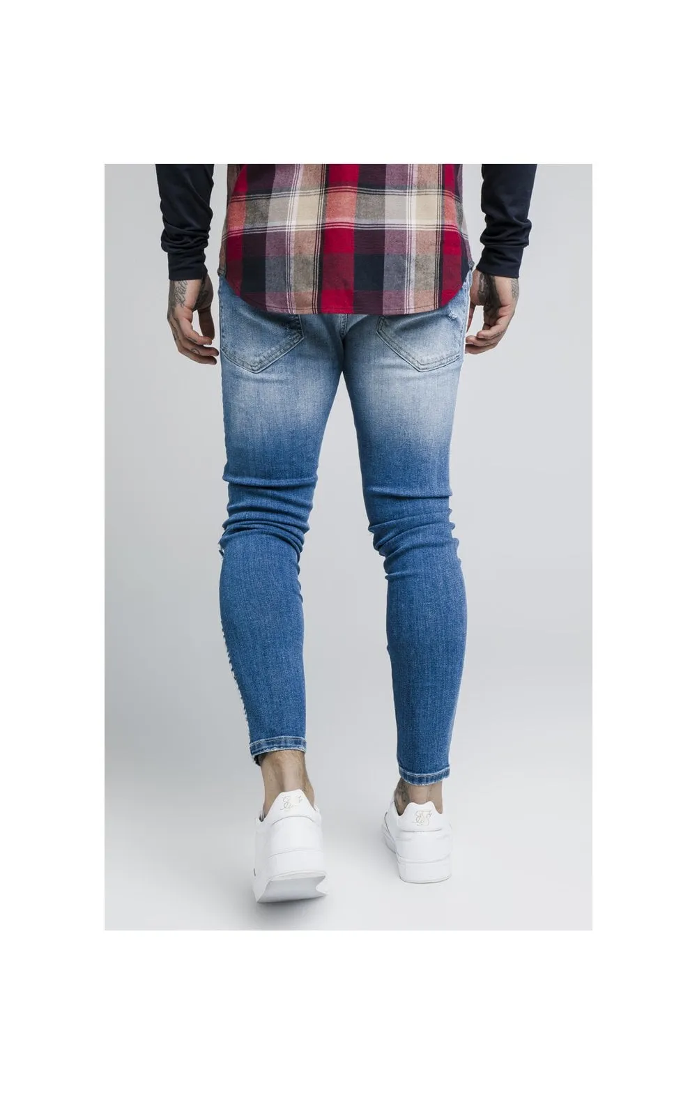 SikSilk Knee Burst Paint Stripe Denims - Midstone sold by Siksilk product image thumbnail 4