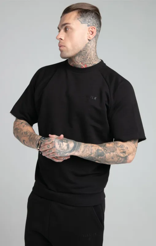 Black Relaxed Crew Sweatshirt sold by Siksilk