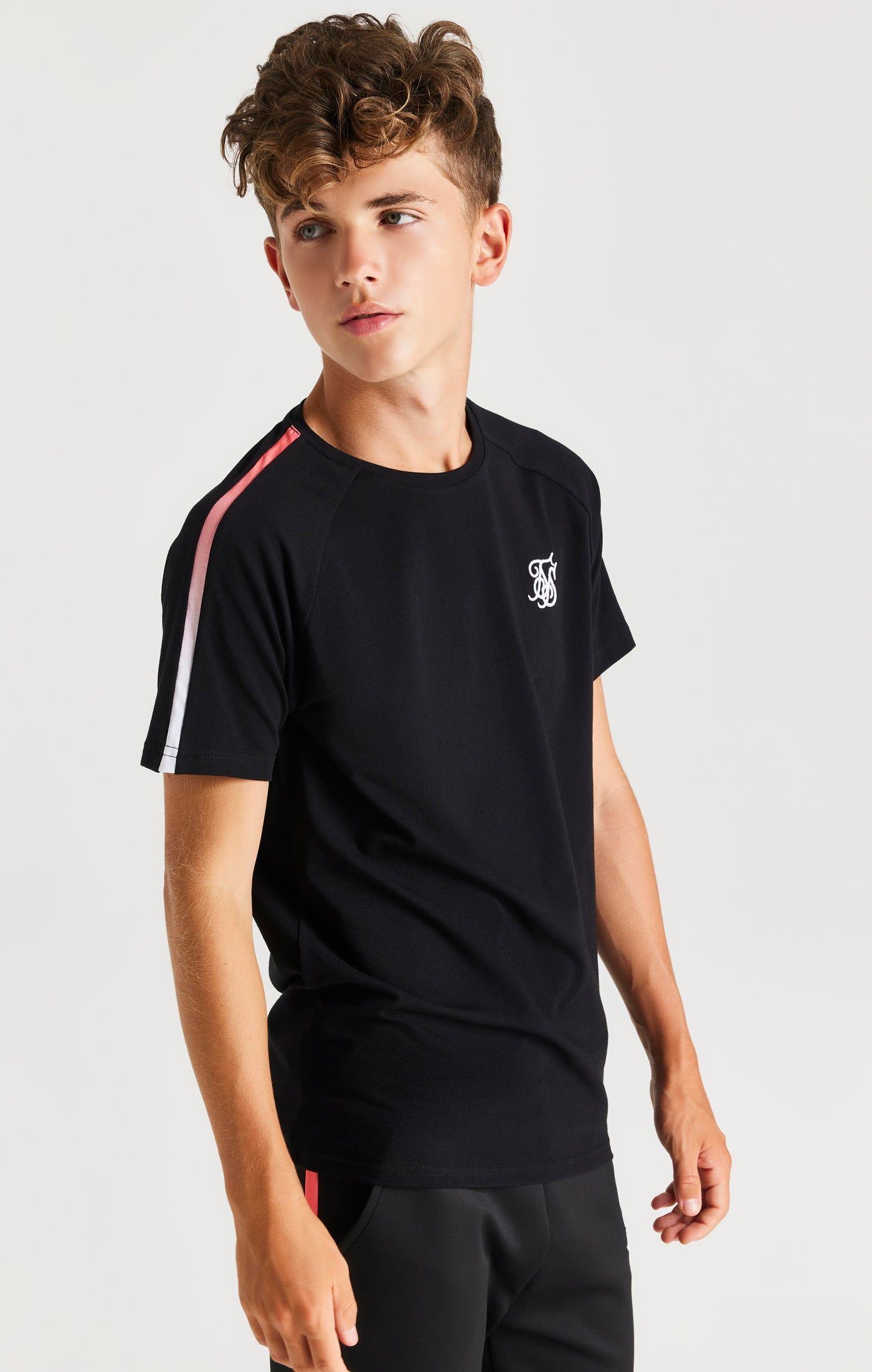 SikSilk Zonal Fade Raglan Tee - Black sold by Siksilk product image thumbnail 6