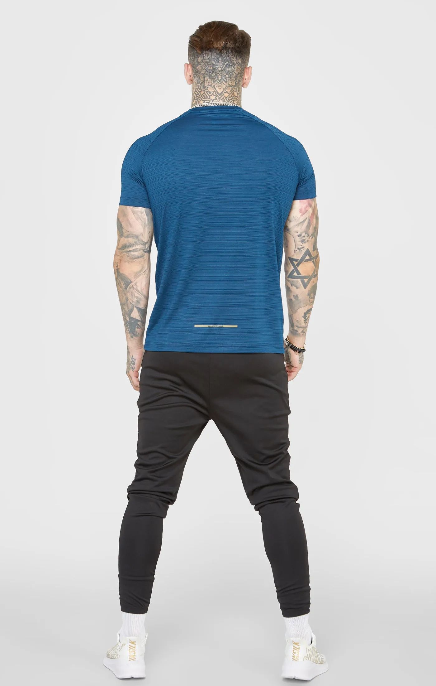 Teal Sports Textured Look T-Shirt sold by Siksilk product image thumbnail 5