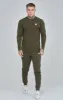 Khaki Essential Long Sleeve Muscle Fit T-Shirt sold by Siksilk