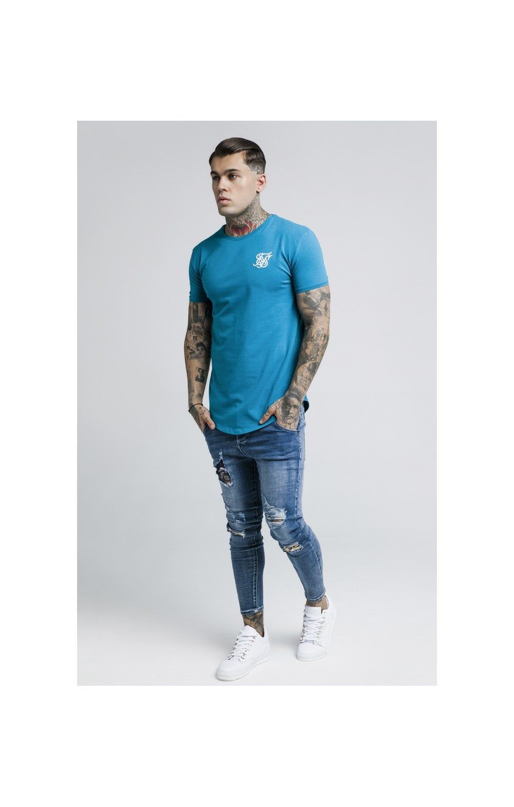 SikSilk S/S Gym Tee – Teal sold by Siksilk