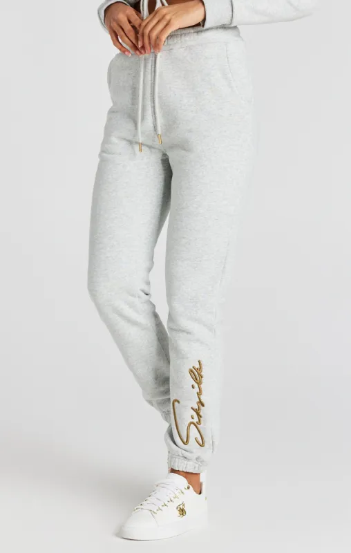 Grey Marl Signature Joggers sold by Siksilk