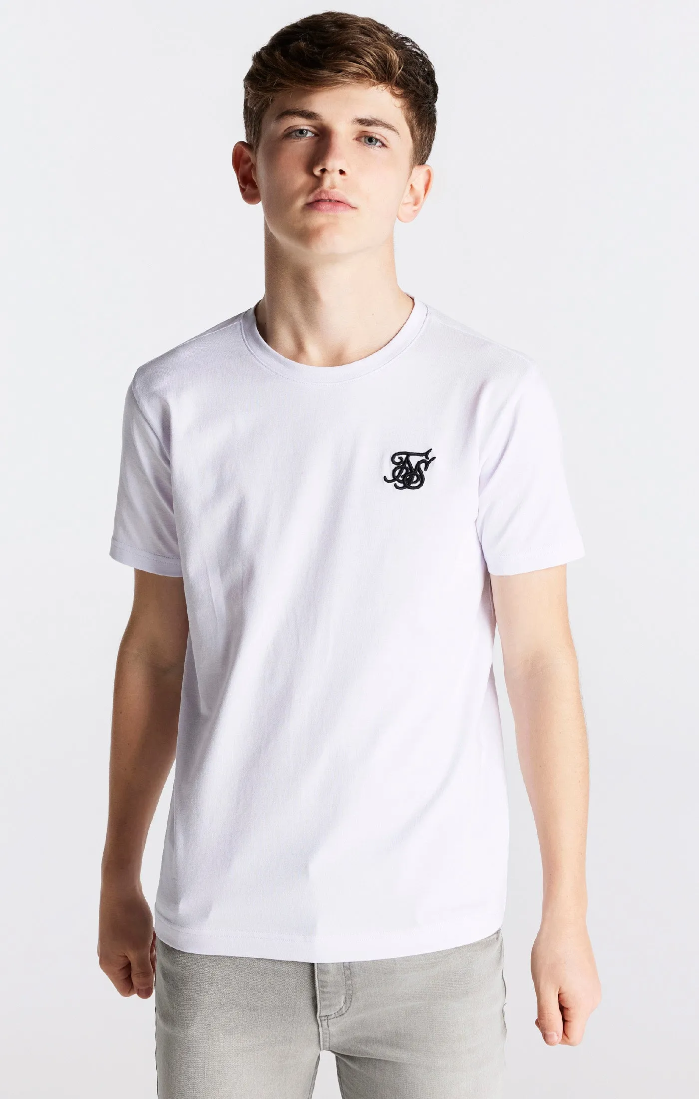 Boys White Essentials Short Sleeve T-Shirt sold by Siksilk