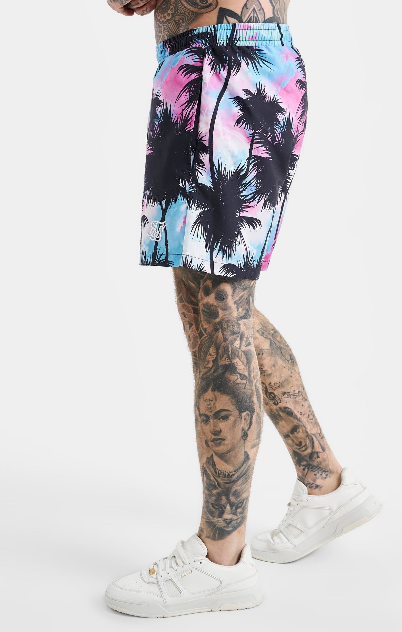 SikSilk Palm Swim Short - Black & Pink sold by Siksilk product image thumbnail 2
