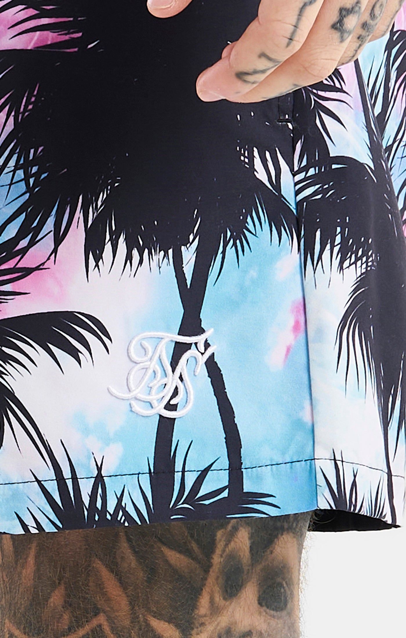 SikSilk Palm Swim Short - Black & Pink sold by Siksilk product image thumbnail 6