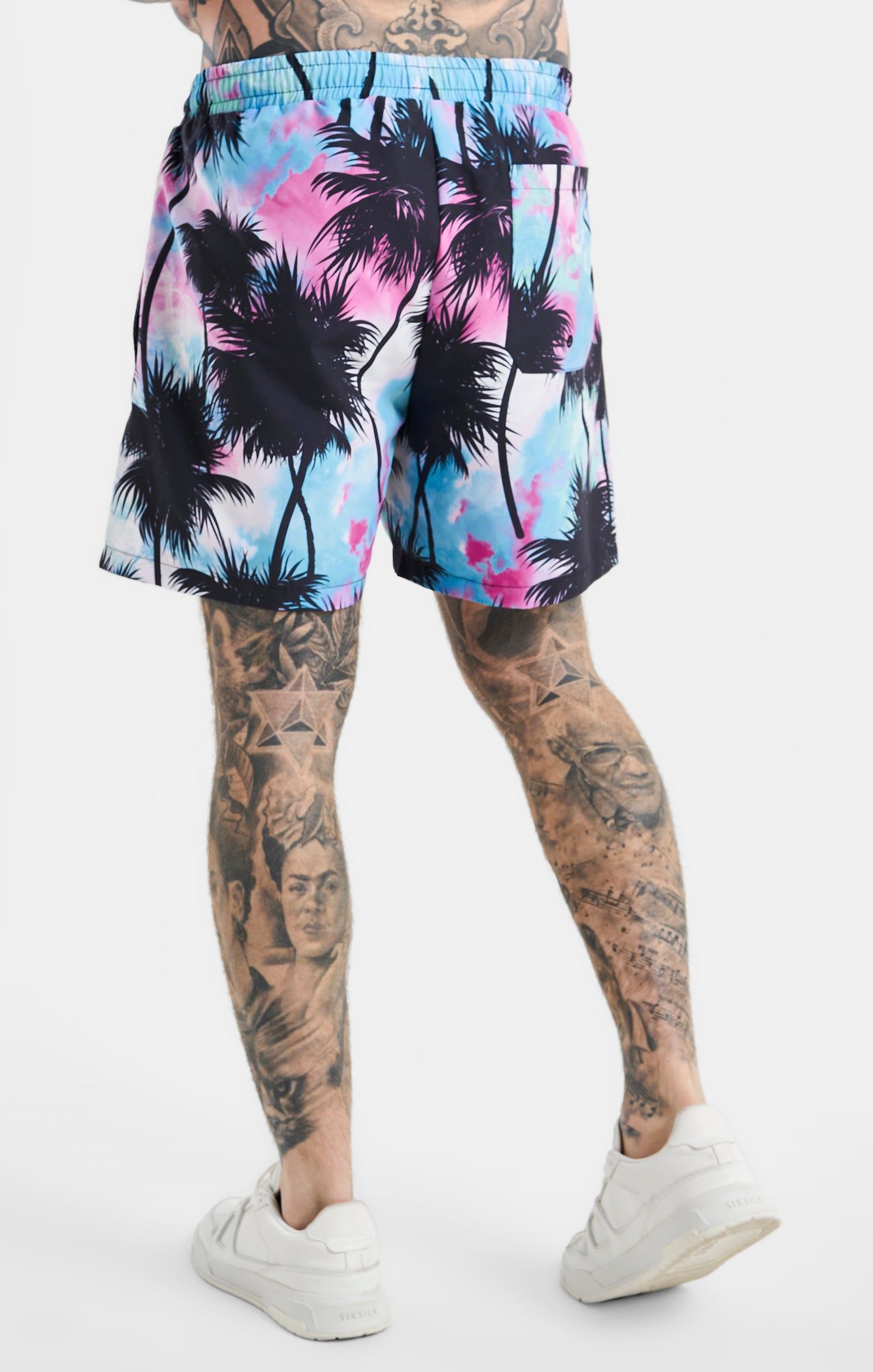 SikSilk Palm Swim Short - Black & Pink sold by Siksilk product image thumbnail 4