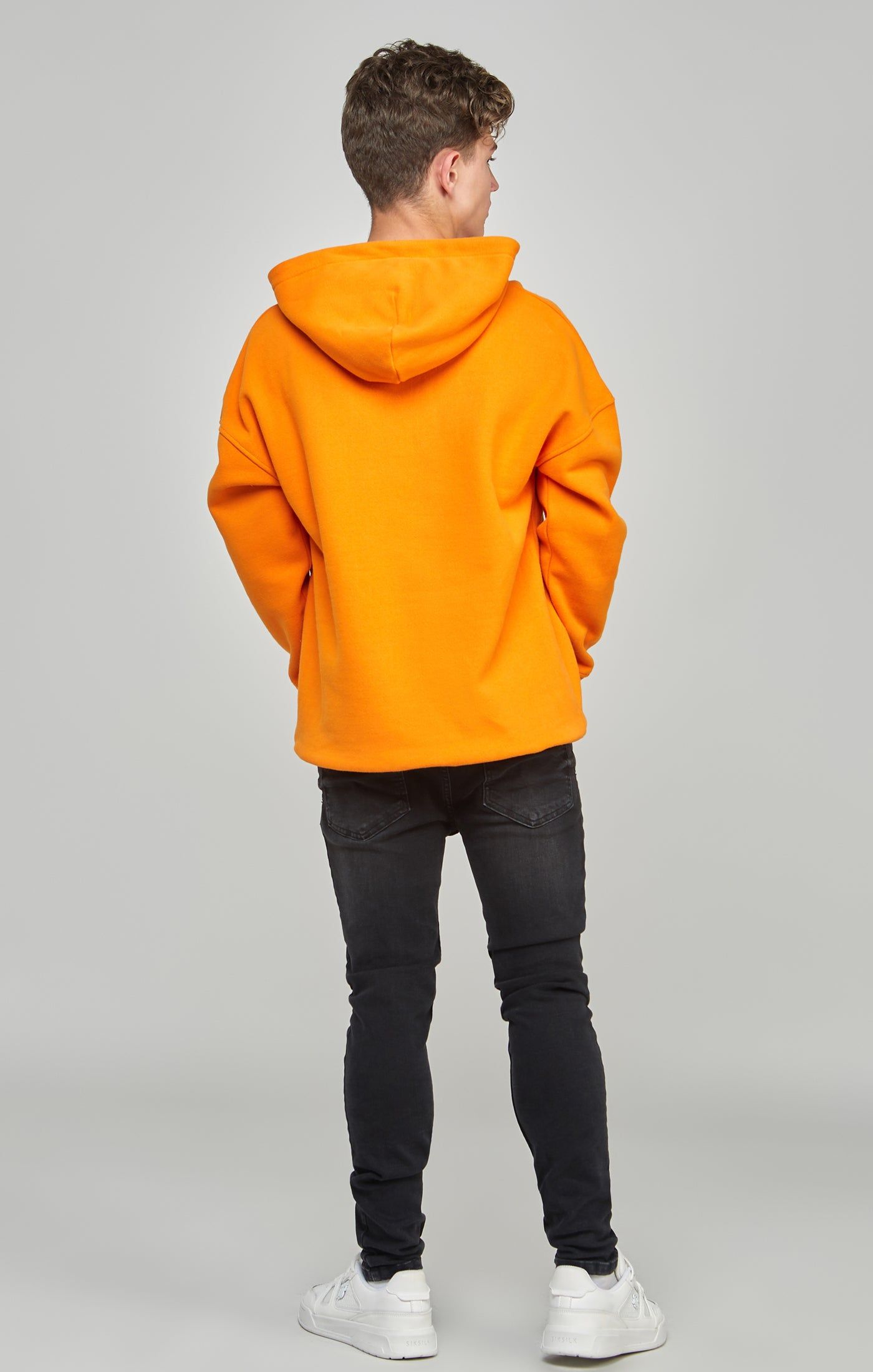 Boys Orange Applique Relaxed Fit Hoodie sold by Siksilk product image thumbnail 5