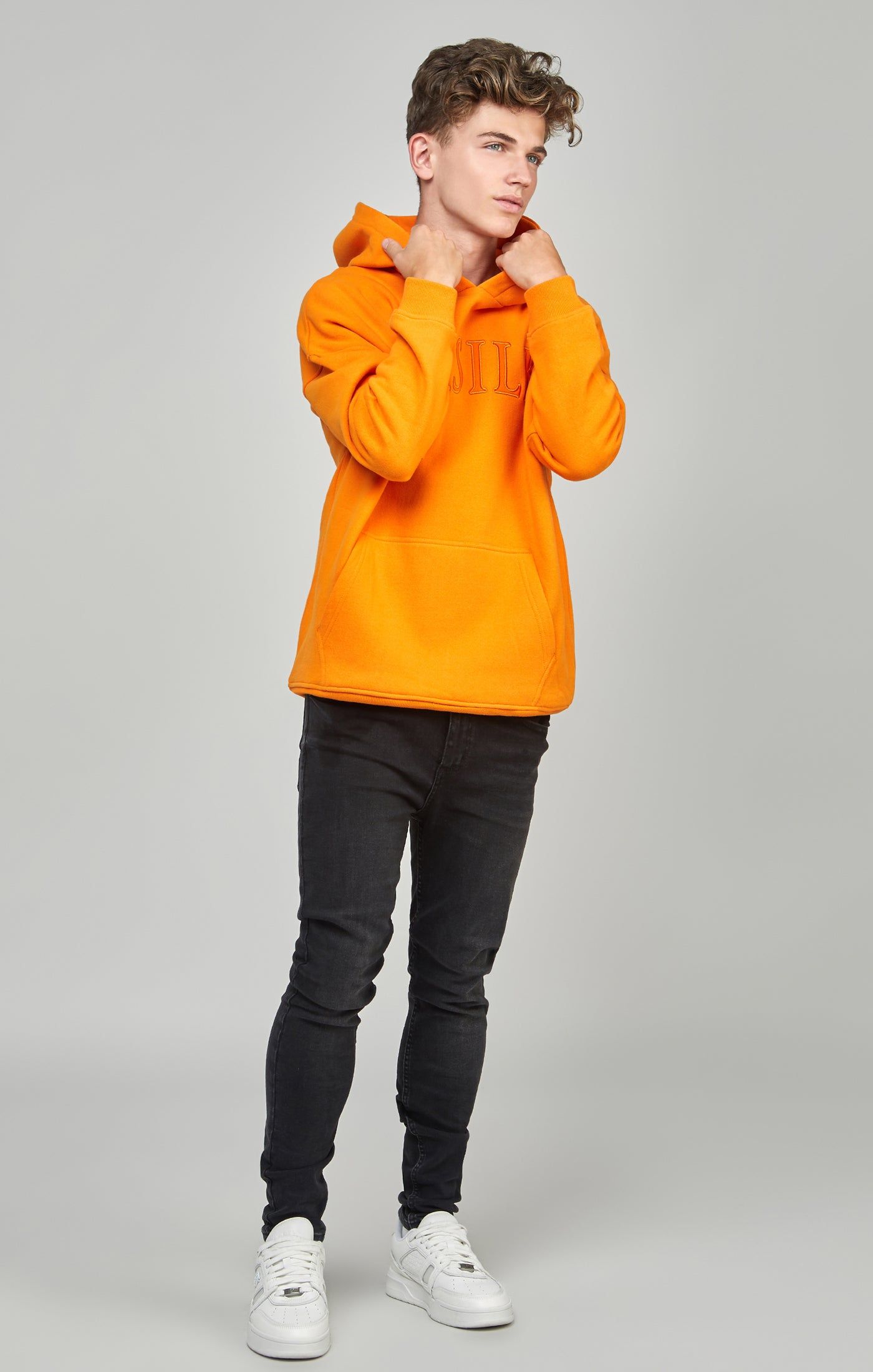 Boys Orange Applique Relaxed Fit Hoodie sold by Siksilk product image thumbnail 4
