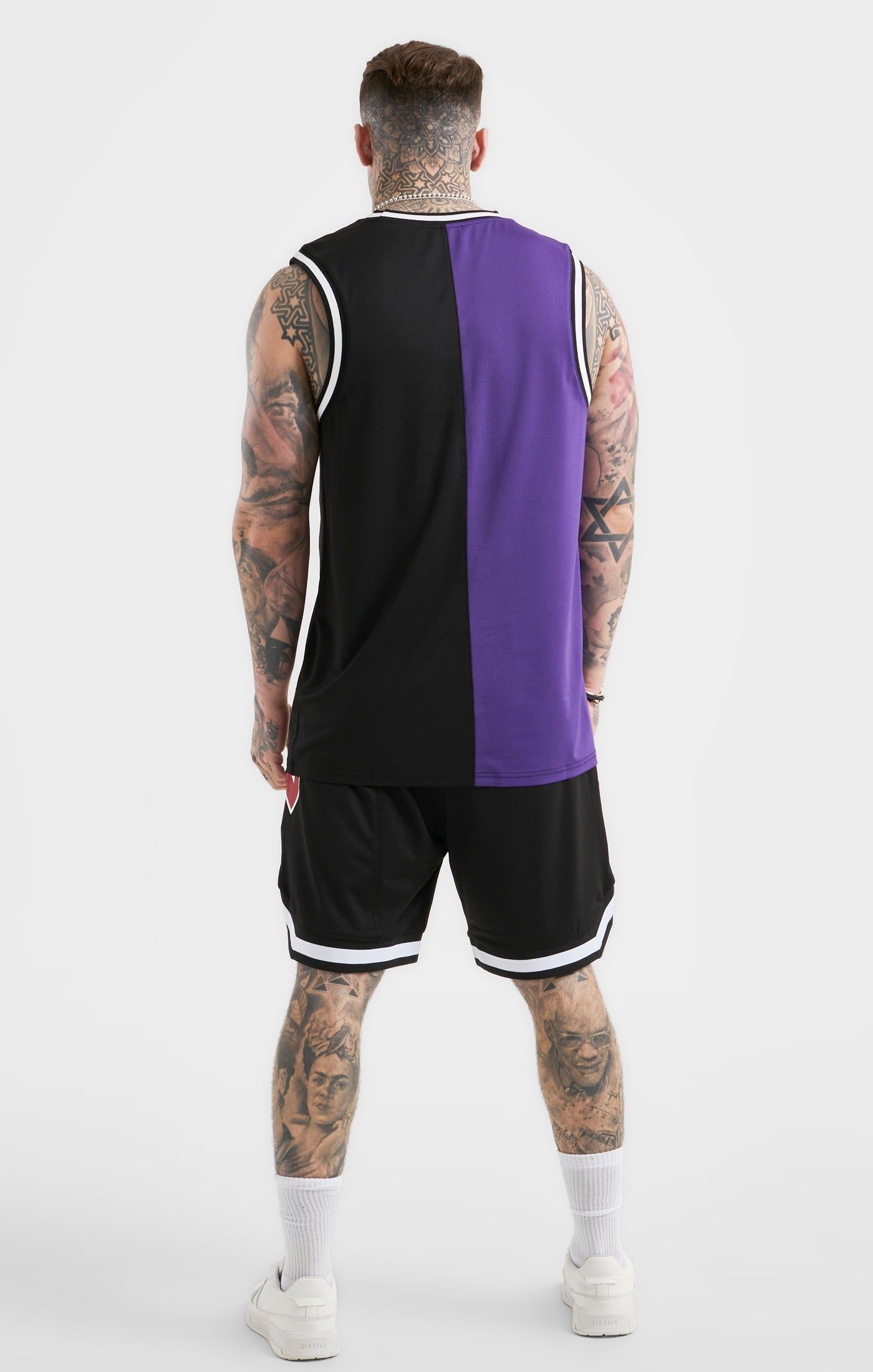 Messi x SikSilk Retro Varsity Vest - Black & Purple sold by Siksilk product image thumbnail 5