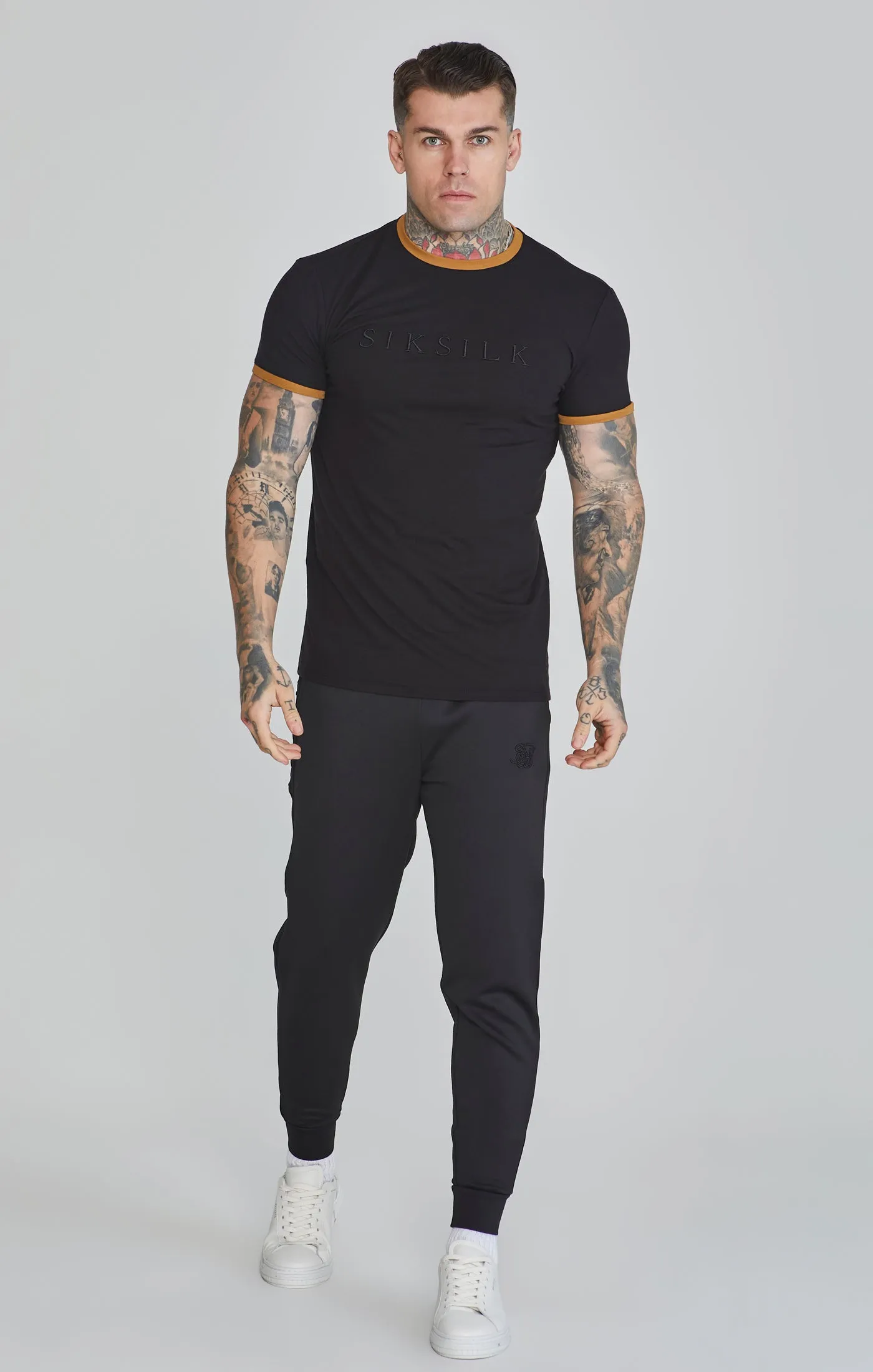Black Ringer T-Shirt sold by Siksilk product image thumbnail 2