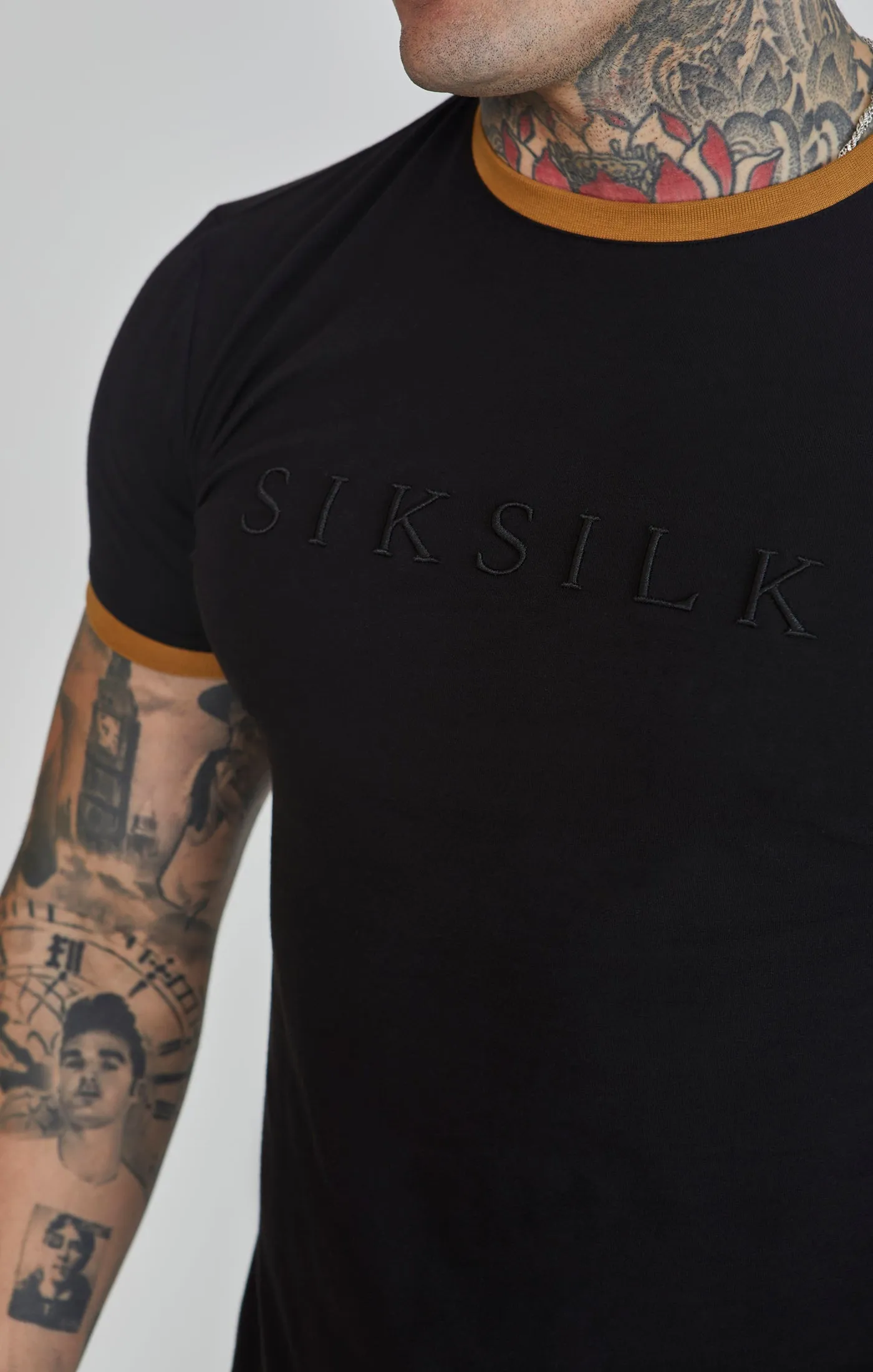 Black Ringer T-Shirt sold by Siksilk product image thumbnail 3
