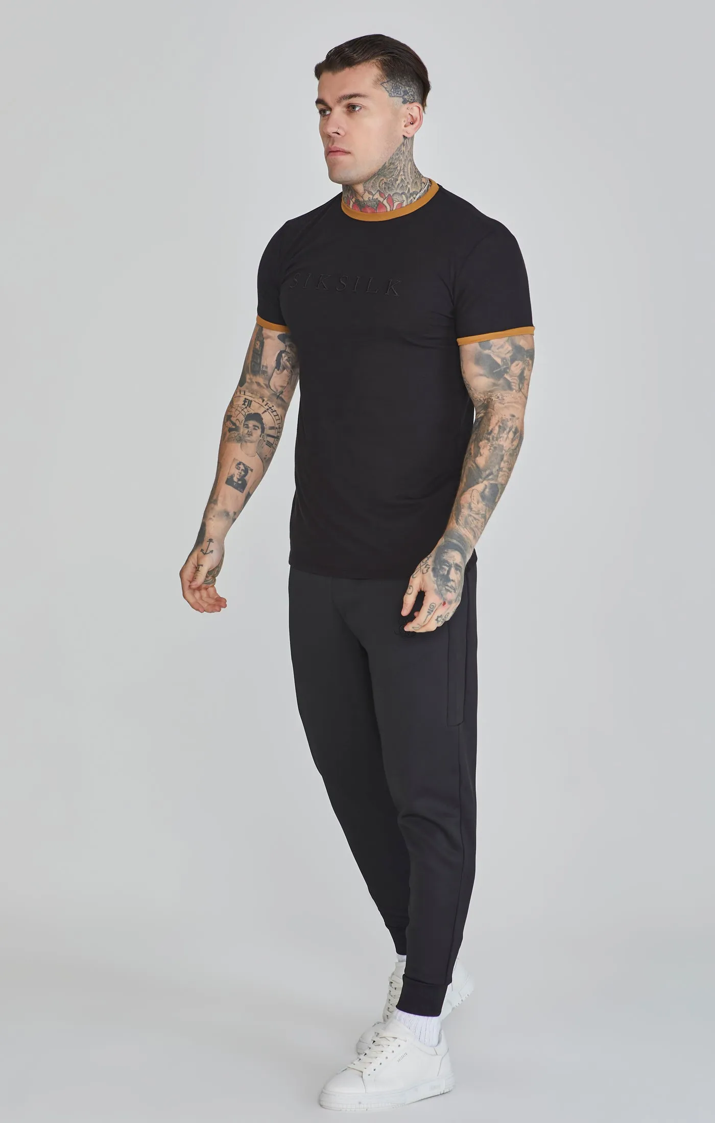 Black Ringer T-Shirt sold by Siksilk product image thumbnail 4