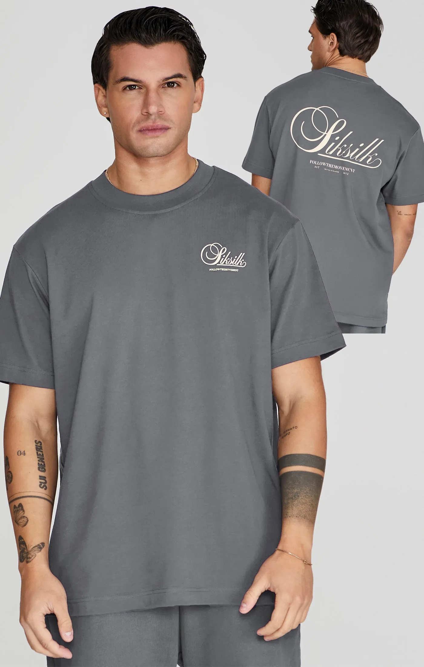 Grey Graphic T-Shirt sold by Siksilk