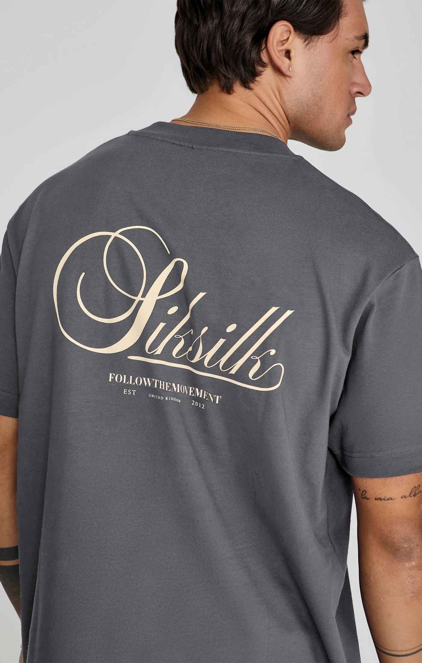 Grey Graphic T-Shirt sold by Siksilk product image thumbnail 3