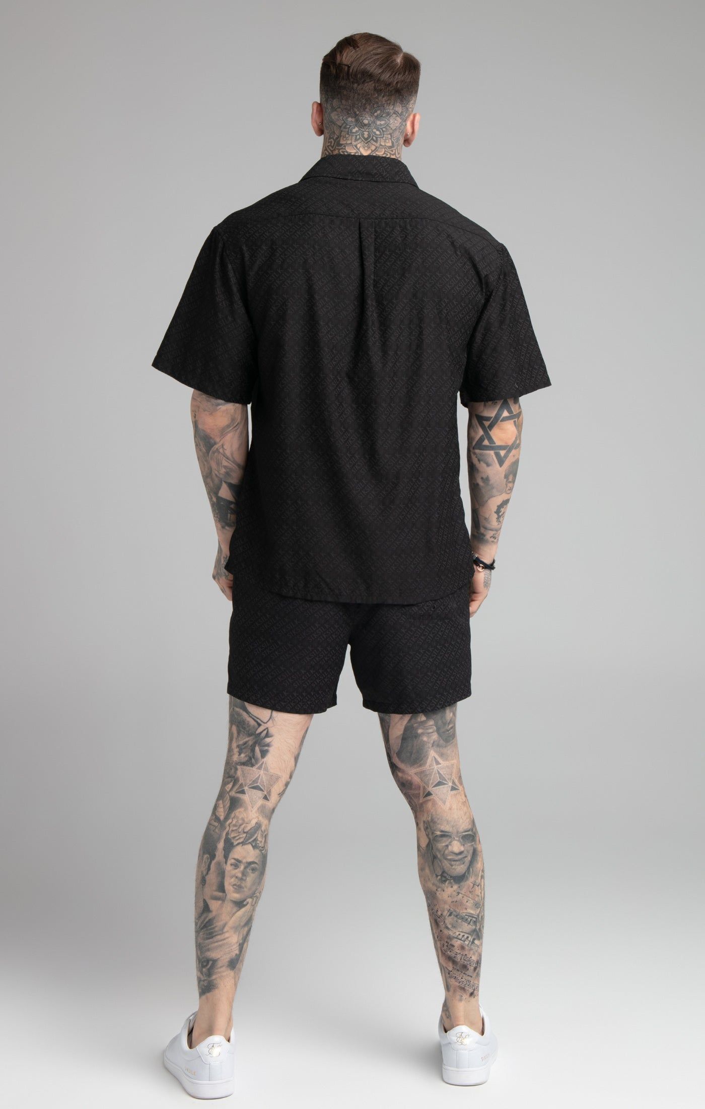 Black Print Resort Shirt sold by Siksilk product image thumbnail 5