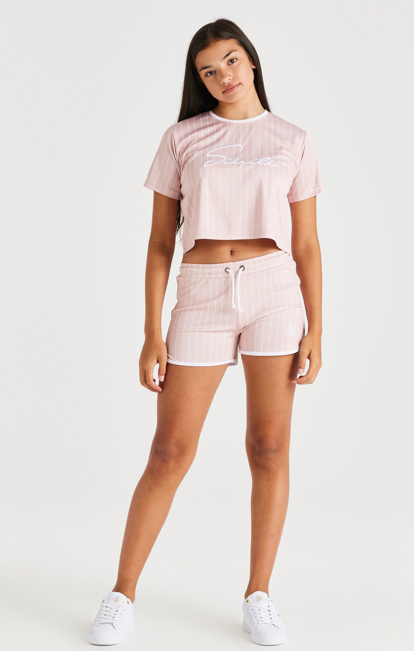 SikSilk Baseball Stripe Crop Tee - Pink sold by Siksilk product image thumbnail 3