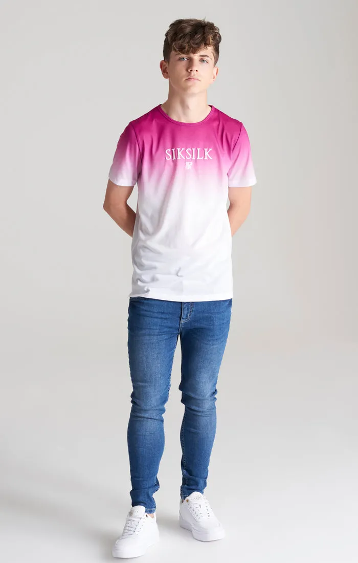 Boys Pink High Fade T-Shirt sold by Siksilk product image thumbnail 3